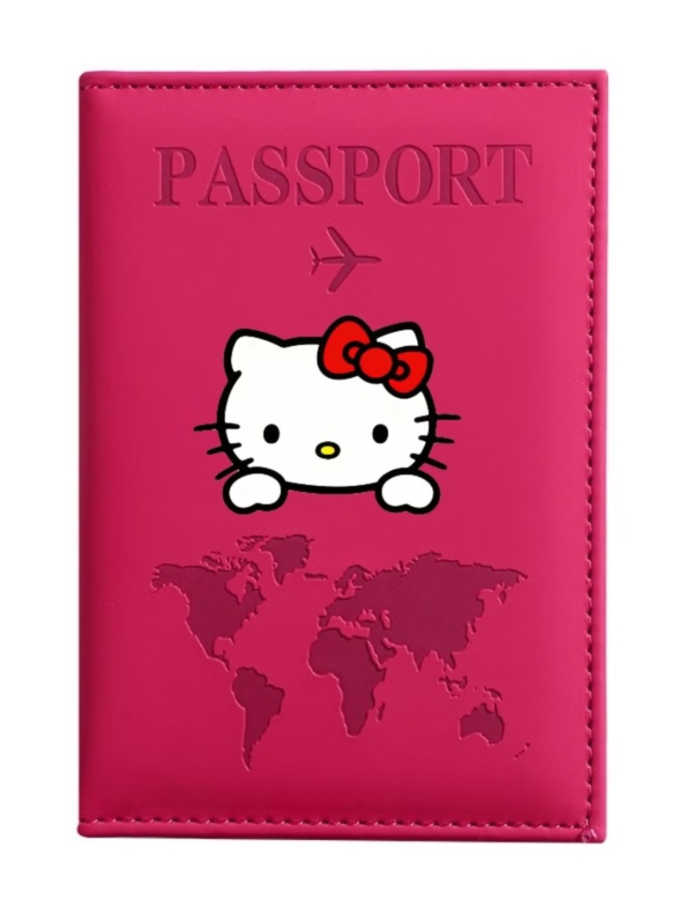 Hello Kitty Hot Pink Passport Holder Travel Wallet Organizer